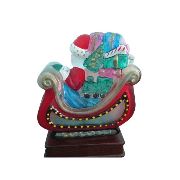 Old World Christmas Santa In Sleigh Light 10th Anniversary Edition Hand Painted - Picture 3 of 16